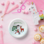 Vrolijk kerstfeest! Snowman met vrienden Papieren Kommen (Feest)