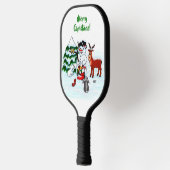 Vrolijk kerstfeest! Snowman met vrienden Pickleball Paddle (Links)