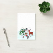 Vrolijk kerstfeest! Snowman met vrienden Post-it® Notes (Kantoor)