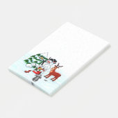 Vrolijk kerstfeest! Snowman met vrienden Post-it® Notes (Schuin)