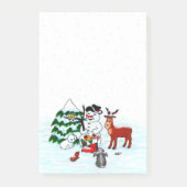 Vrolijk kerstfeest! Snowman met vrienden Post-it® Notes (Voorkant)