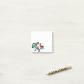 Vrolijk kerstfeest! Snowman met vrienden Post-it® Notes (Op bureau)