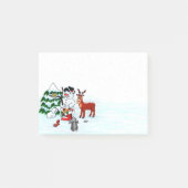 Vrolijk kerstfeest! Snowman met vrienden Post-it® Notes (Voorkant)