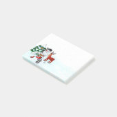 Vrolijk kerstfeest! Snowman met vrienden Post-it® Notes (Schuin)