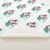 Vrolijk kerstfeest! Snowman met vrienden Sherpa Deken (3/4)