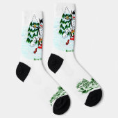 Vrolijk kerstfeest! Snowman met vrienden Sokken (Rechts)
