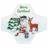 Vrolijk kerstfeest! Snowman met vrienden Voetbal (Enkel)