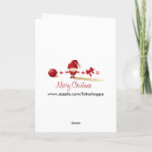 Vrolijk Kerstfeest Snowman Muziek Feestdagen Kaart (Achterkant)