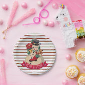 Vrolijk kerstfeest - Snowman Paper Bord (Feest)