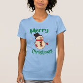 Vrolijk kerstfeest Snowman T-Shirt (Voorkant)