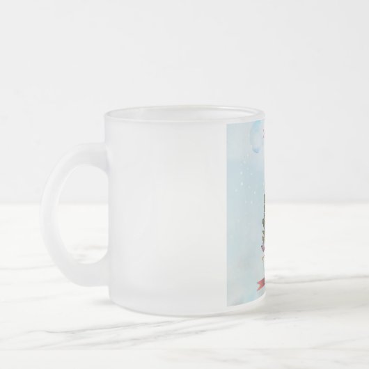 Vrolijk kerstfeest Snowmen - Mok met kerstbomen (Links)