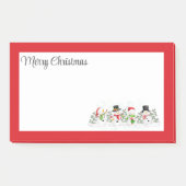 Vrolijk kerstfeest Snowmen Post-it Notes (Voorkant)