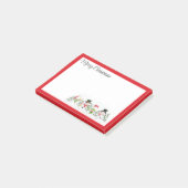 Vrolijk kerstfeest Snowmen Post-it Notes (Schuin)
