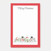 Vrolijk kerstfeest Snowmen Post-it Notes (Voorkant)