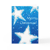 vrolijk kerstfeest | Snowy Blue Stars