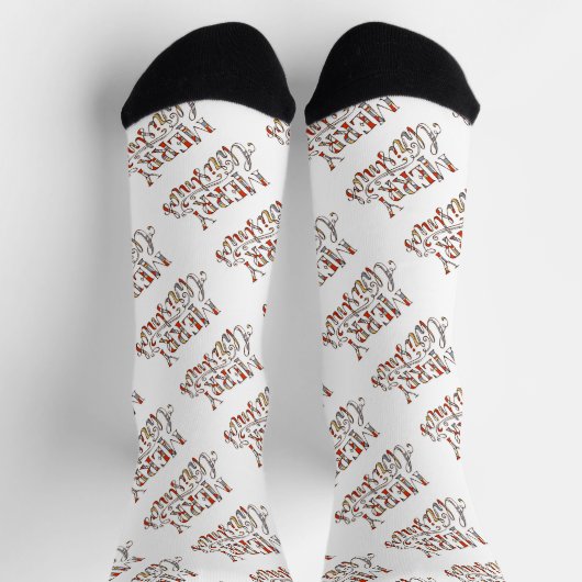 Vrolijk kerstfeest sokken (Top)