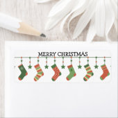 Vrolijk kerstfeest Sokken met seizoensgebonden gar Etiket (Insitu)