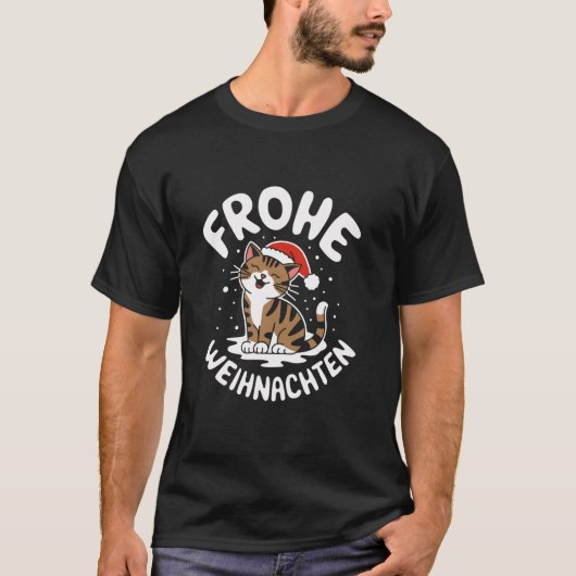 Vrolijk Kerstfeest Sokoke Cat Frohe Weihnachten T-shirt (Voorkant)