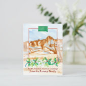 Vrolijk Kerstfeest South Dakota Badlands Winter Feestdagenkaart (Staand voorkant)