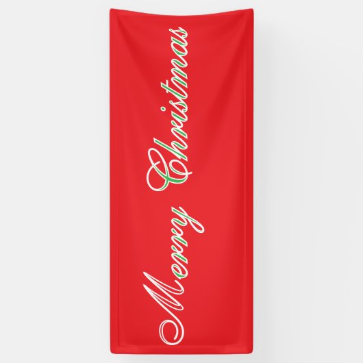 Vrolijk kerstfeest spandoek (Verticaal)