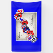 Vrolijk kerstfeest spandoek (Verticaal)