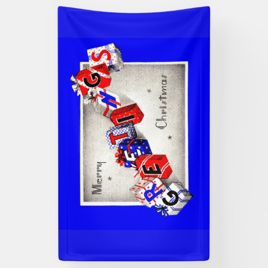 Vrolijk kerstfeest spandoek (Verticaal)