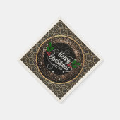 Vrolijk kerstfeest, sparkle en glitter servet (Hoek)