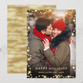 Vrolijk Kerstfeest Sparkle Lights FOTO Groet Feestdagenkaart