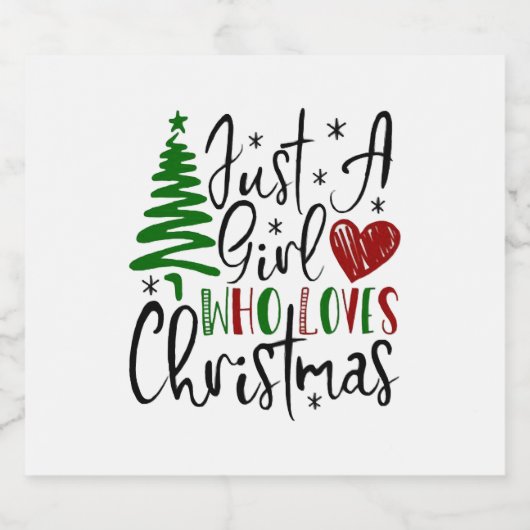 Vrolijk kerstfeest sparkling wijnetiket (Enkel label)