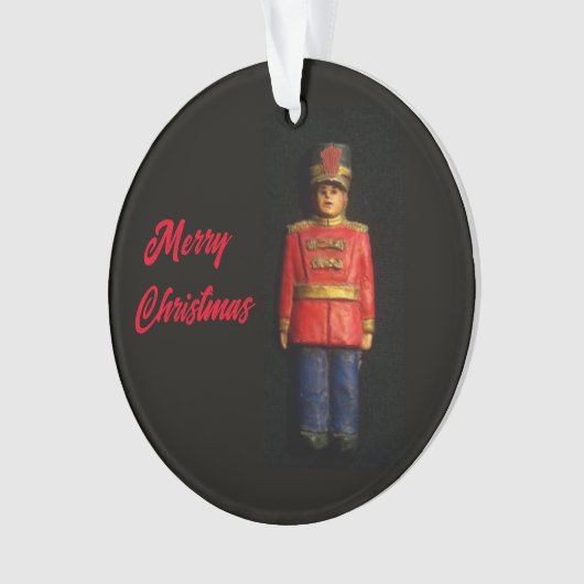 VROLIJK KERSTFEEST SPEELGOED SOLDAAT ORNAMENT (voorkant)