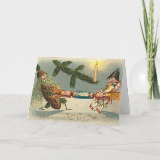 Vrolijk kerstfeest spelen feestdagen kaart (Voorkant)