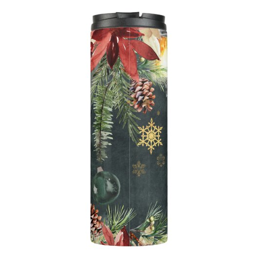 Vrolijk kerstfeest Splendor Thermosbeker (Achterkant)