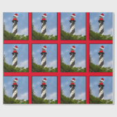 Vrolijk kerstfeest St Augustine Florida vuurtoren Cadeaupapier (Vlak)