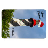 Vrolijk kerstfeest St Augustine Florida vuurtoren Magneet (Horizontaal)