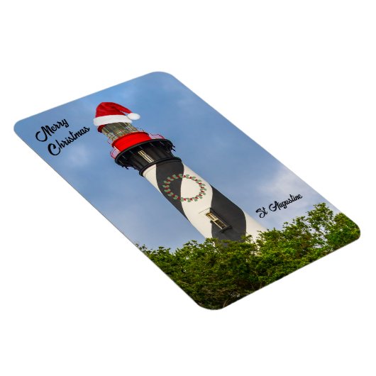 Vrolijk kerstfeest St Augustine Florida vuurtoren Magneet (Rechterzijde)