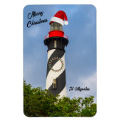 Vrolijk kerstfeest St Augustine Florida vuurtoren Magneet (Verticaal)