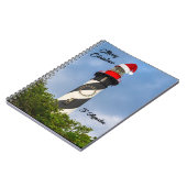 Vrolijk kerstfeest St Augustine Florida vuurtoren Notitieboek (Linkerzijde)