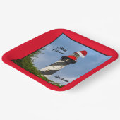 Vrolijk kerstfeest St Augustine Florida vuurtoren Papieren Bordje (Gebogen)