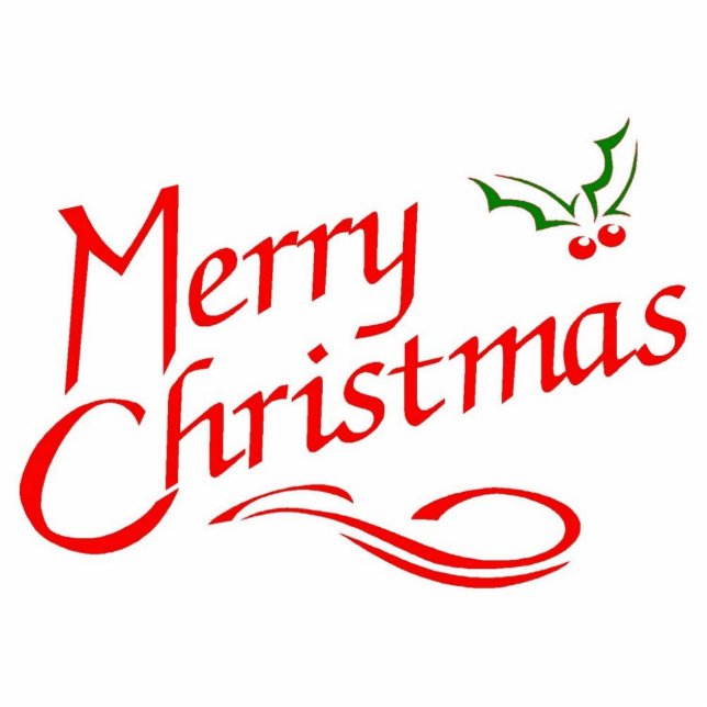 Vrolijk kerstfeest staand fotobeeldje  (Voorkant)