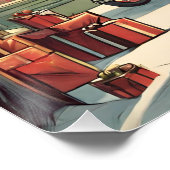 Vrolijk kerstfeest  stad illustratie perfect poster (Hoek)