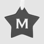 Vrolijk kerstfeest | Star Ornament Monogram (achterkant)