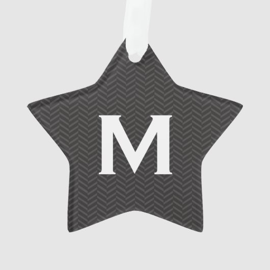 Vrolijk kerstfeest | Star Ornament Monogram (achterkant)