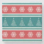 Vrolijk kerstfeest stenen onderzetter (Voorkant)