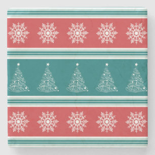 Vrolijk kerstfeest stenen onderzetter