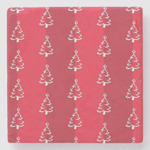 Vrolijk kerstfeest stenen onderzetter