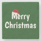 Vrolijk kerstfeest stenen onderzetter (Voorkant)