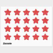 Vrolijk kerstfeest ster sticker (Vel)