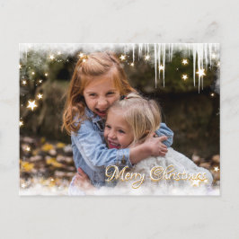 Vrolijk kerstfeest Sternchen Kundenspezifische Fot Feestdagenkaart