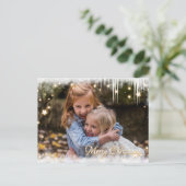 Vrolijk kerstfeest Sternchen Kundenspezifische Fot Feestdagenkaart (Staand voorkant)