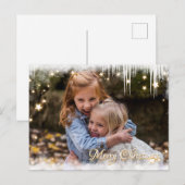 Vrolijk kerstfeest Sternchen Kundenspezifische Fot Feestdagenkaart (Voorkant / Achterkant)